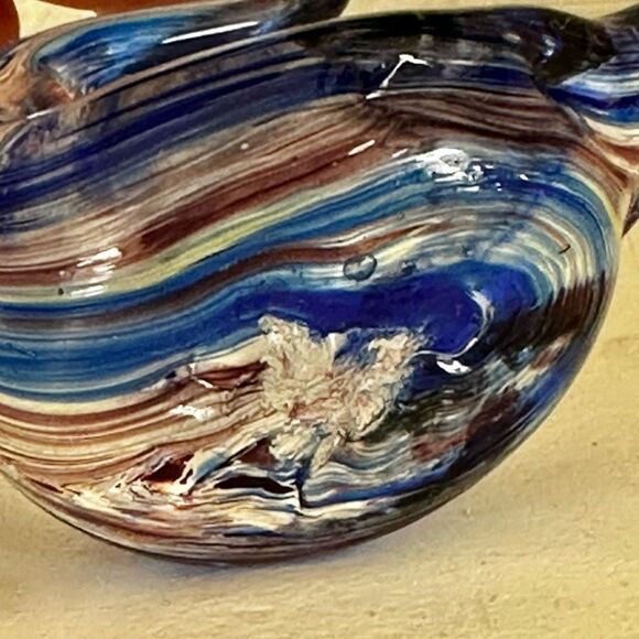 Blue swan glass Murano style figurine - Picture 5 of 10